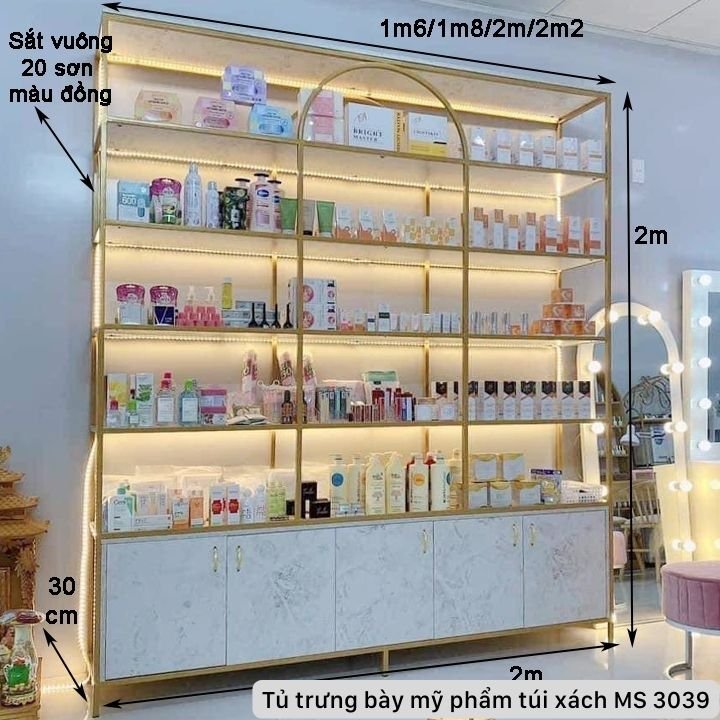 Tủ trưng bày mỹ phẩm túi xách MS 3039