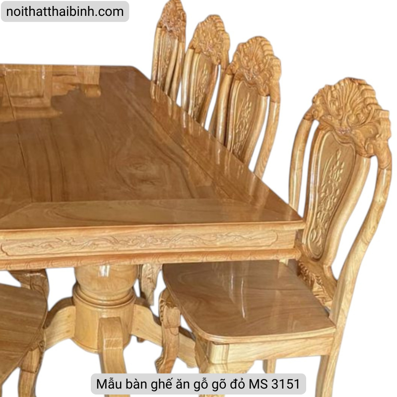 Mẫu bàn ghế ăn gỗ gõ đỏ Mẫu bàn ghế ăn gỗ gõ đỏ