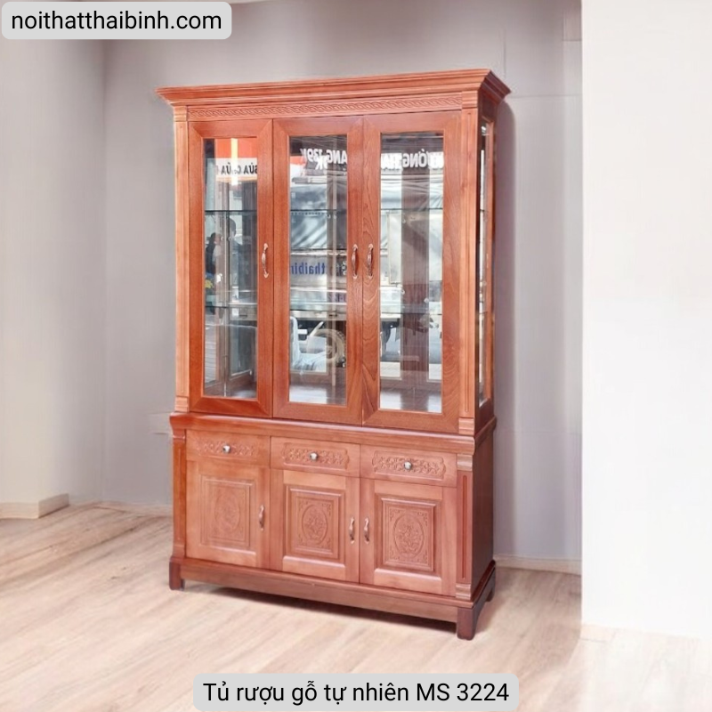 Tủ rượu gỗ tự nhiên