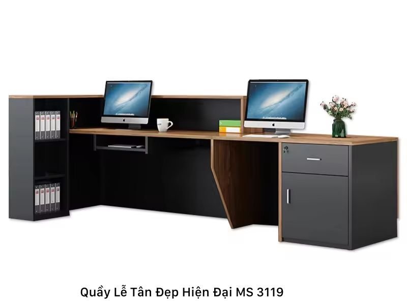 Quầy lễ tân đẹp hiện đại MS 3119