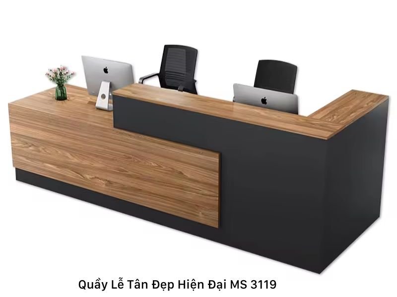 Quầy lễ tân đẹp hiện đại MS 3119