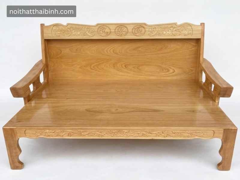 Trường kỷ gỗ gõ đỏ - góc nghiêng