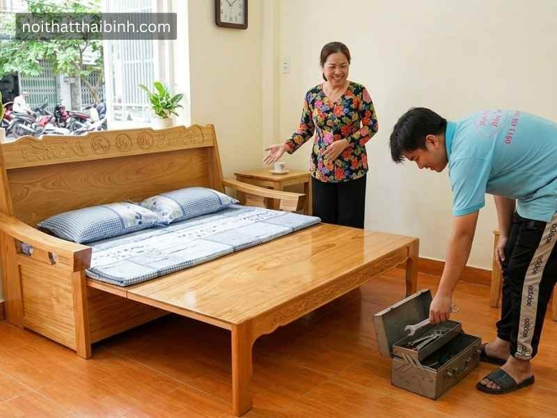 Trường kỷ gỗ gõ đỏ
