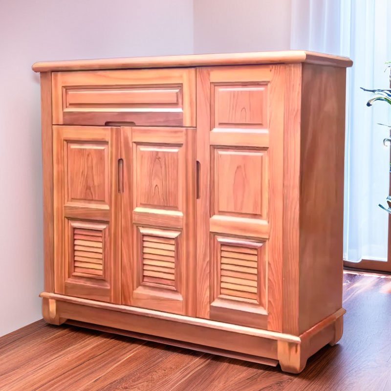 Tủ giày gỗ xoan đào 3 cánh Tủ giày gỗ xoan đào 3 cánh