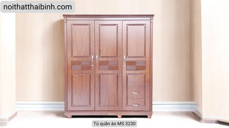 Tủ Quần Áo 3 Cánh Gỗ Công Nghiệp MS 3230 - nhìn tổng thể