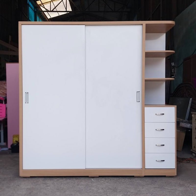 Tủ quần áo cửa lùa 2m MS 3285 - góc nghiêng