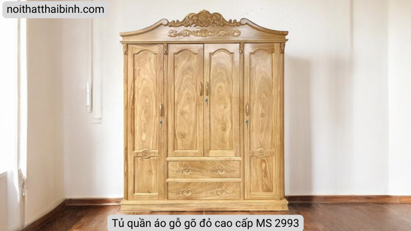 Tủ quần áo gỗ gõ đỏ cao cấp Tủ quần áo gỗ gõ đỏ cao cấp