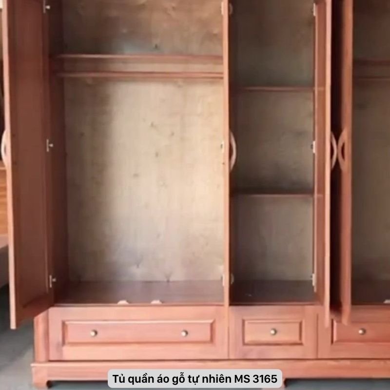 Tủ quần áo gỗ tự nhiên 5 cánh Tủ quần áo gỗ tự nhiên 5 cánh