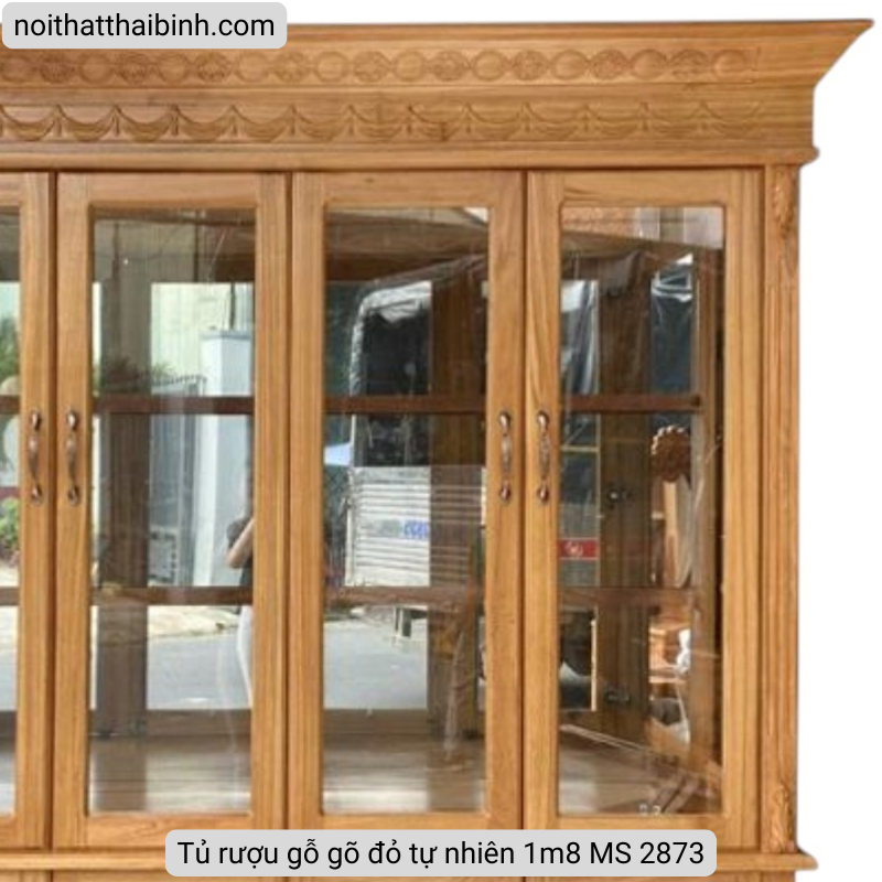 Tủ rượu gỗ gõ đỏ tự nhiên 1m8 Tủ rượu gỗ gõ đỏ tự nhiên 1m8
