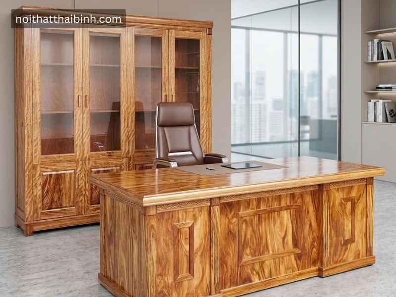 Tủ tài liệu gỗ tự nhiên cao cấp - nhìn tổng thể