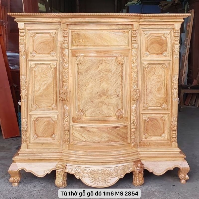 Tủ thờ gỗ gõ đỏ 1m6