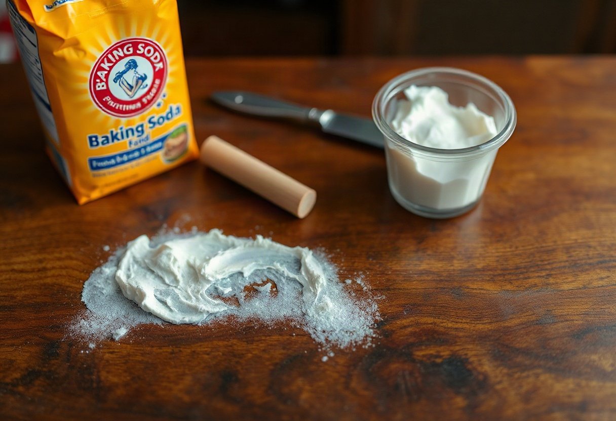 Baking soda và nước chống vết bẩn cứng đầu