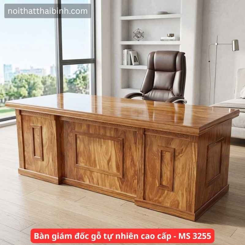 Bàn giám đốc gỗ tự nhiên cao cấp