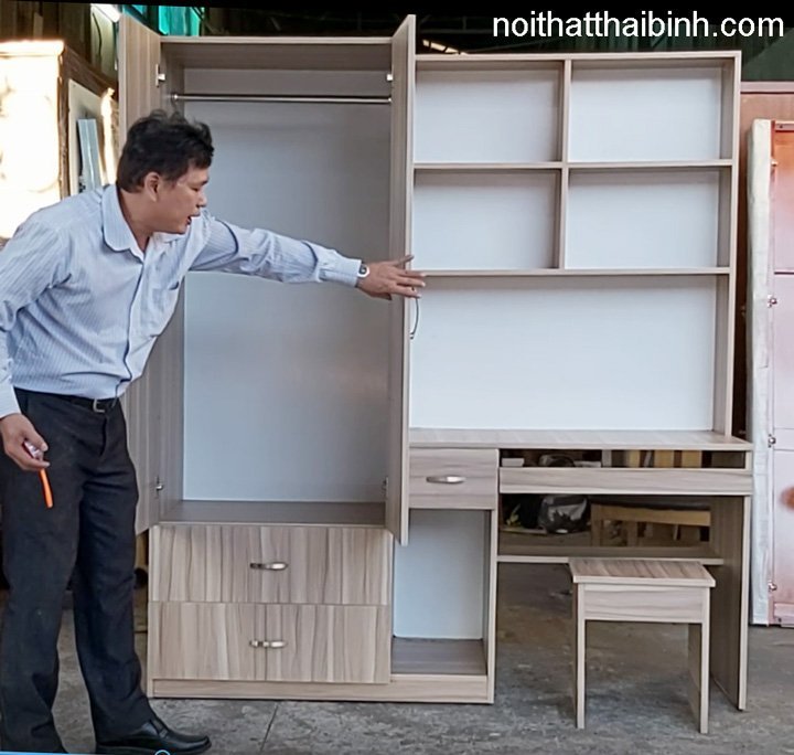 Bàn học kết hợp tủ áo MS 2147