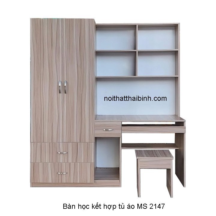 Bàn học kết hợp tủ áo MS 2147