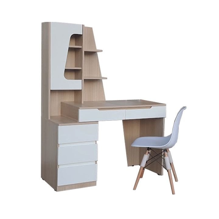 Bộ bàn làm việc có kệ sách MS 2595 - đóng tại xưởng Thái Bình TPHCM