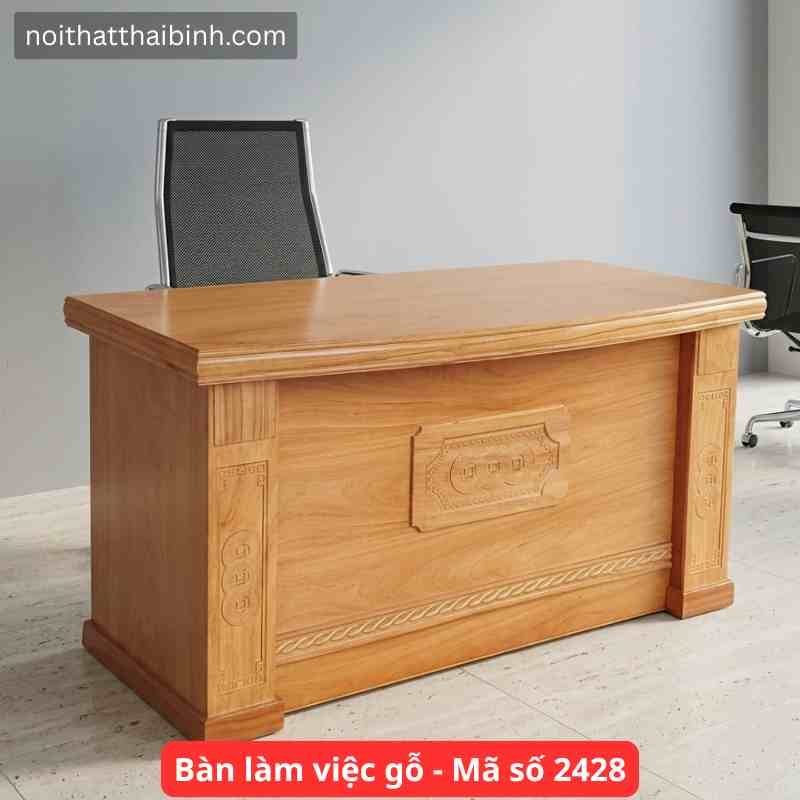 Bàn làm việc gỗ tự nhiên 1m2