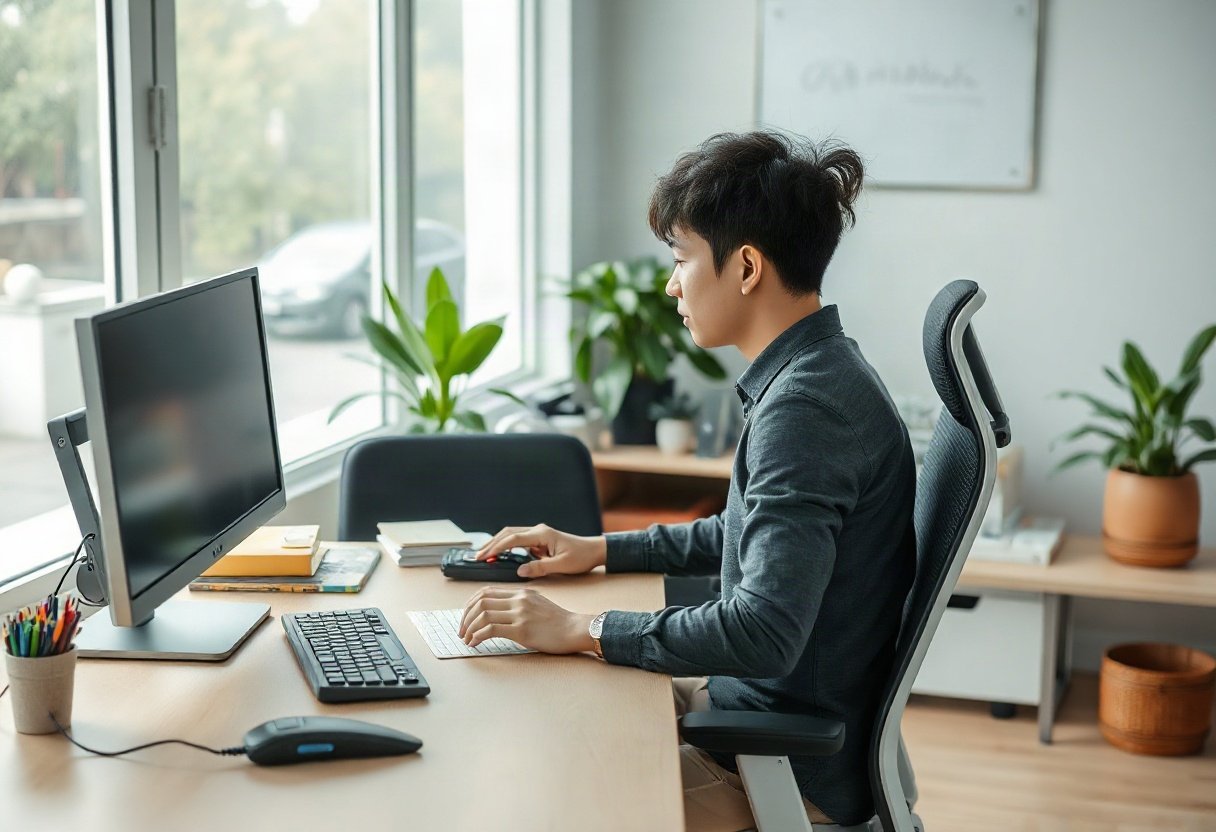 Bàn làm việc tiêu chuẩn cho sức khỏe