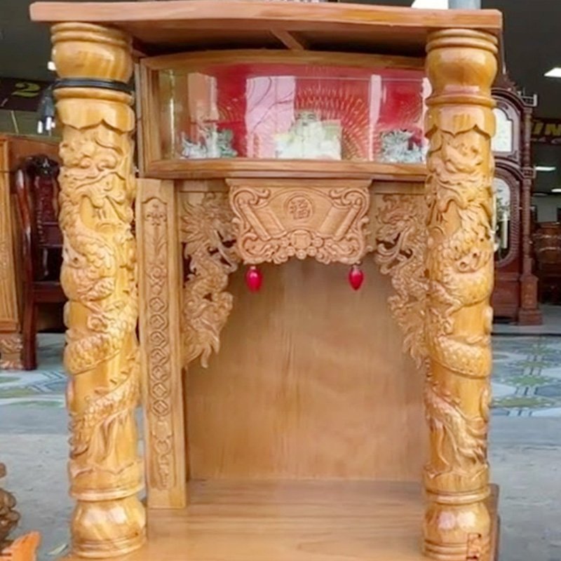 Bàn thờ ông địa gỗ gõ đỏ tự nhiên Bàn thờ ông địa gỗ gõ đỏ tự nhiên