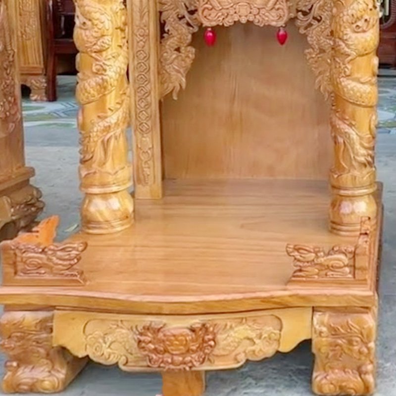 Bàn thờ ông địa gỗ gõ đỏ tự nhiên Bàn thờ ông địa gỗ gõ đỏ tự nhiên