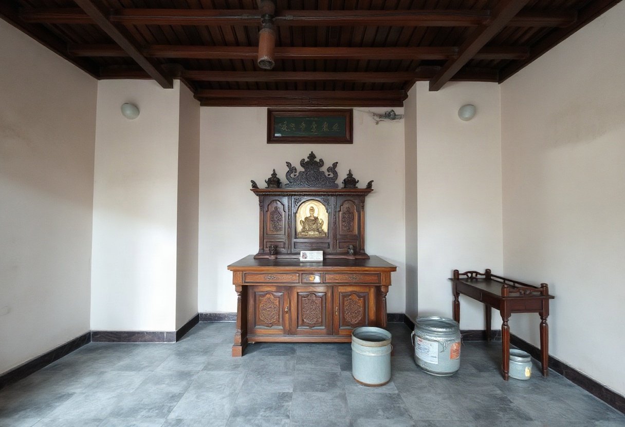 Bàn thờ đặt ở nơi khô ráo