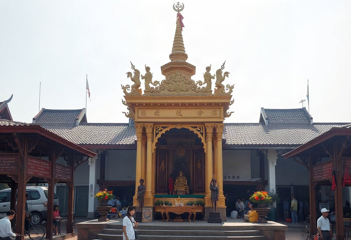 Bàn thờ đặt ở vị trí cao ráo và thông thoáng