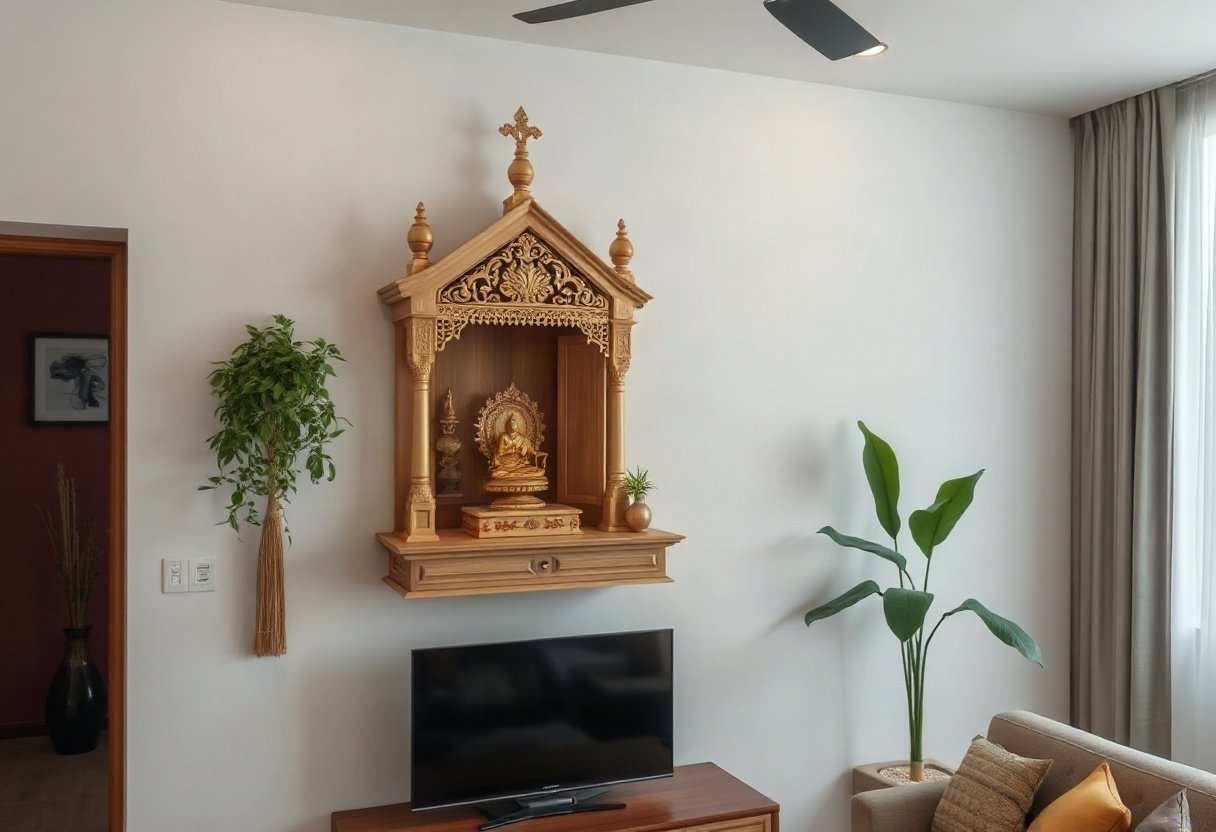 Bàn thờ treo tường cho căn hộ chung cư