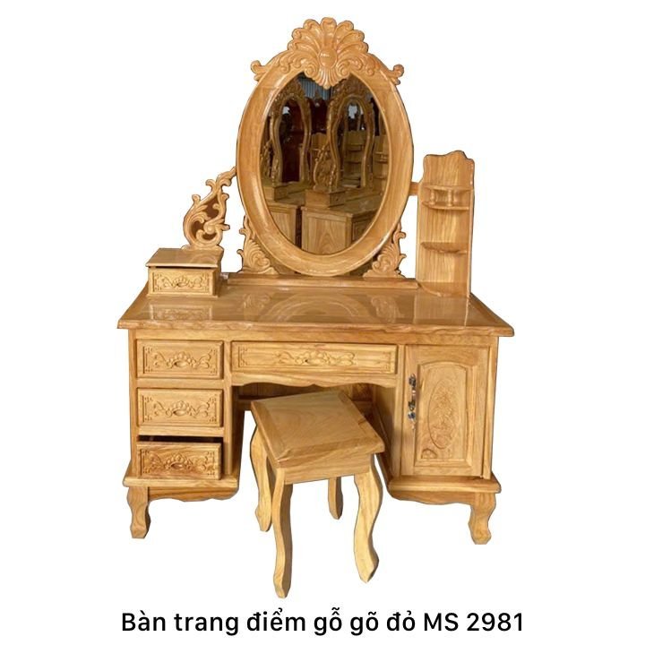 Bàn trang điểm bằng gỗ gõ đỏ cao cấp Bàn trang điểm bằng gỗ gõ đỏ cao cấp