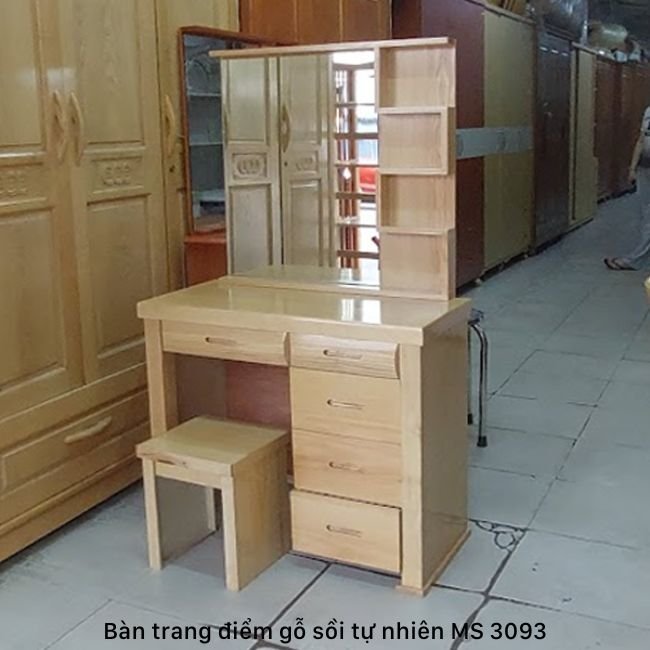 Bàn trang điểm gỗ sồi tự MS 3093 | GIAO HỎA TỐC TPHCM