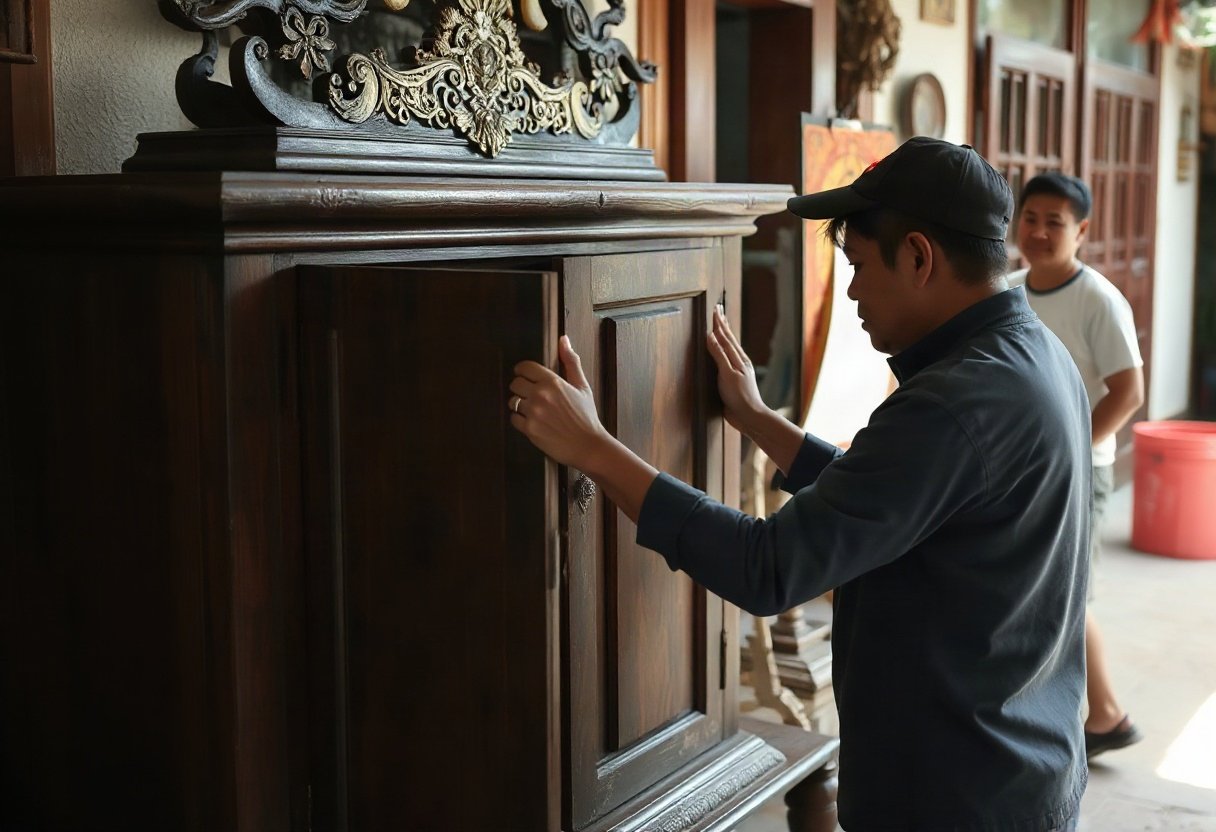 Bảo quản và vệ sinh tủ thờ
