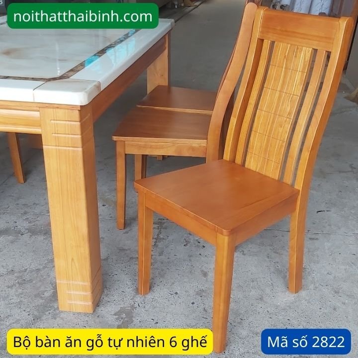 Bộ bàn ăn 6 ghế bằng gỗ giá tốt