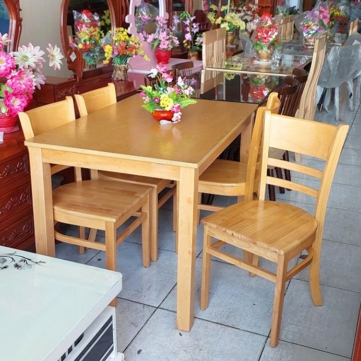 Nơi bán bộ bàn ăn gỗ tự nhiên 4 ghế