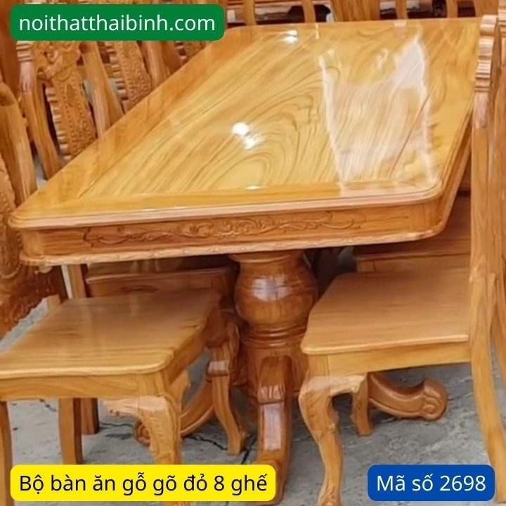 Bộ bàn ăn gỗ 8 ghế Bộ bàn ăn gỗ 8 ghế