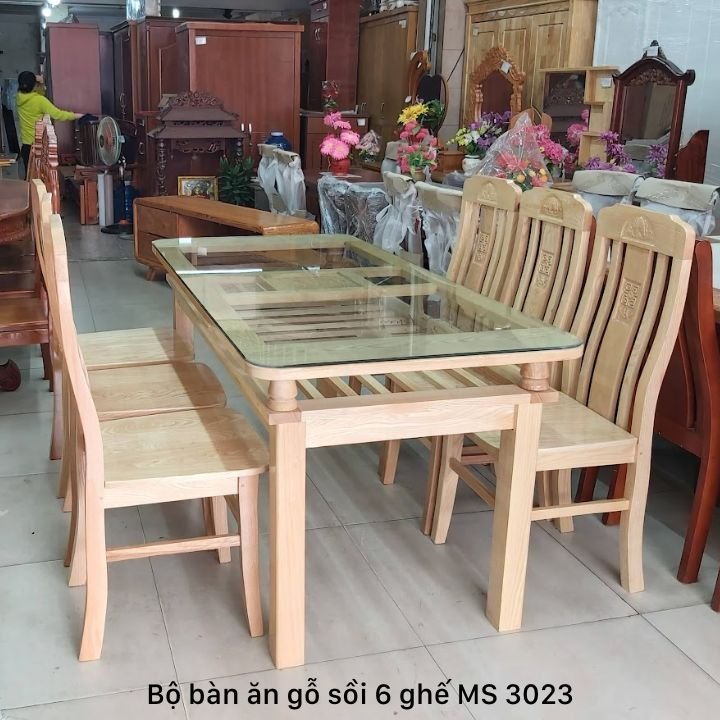 Bộ bàn ăn gỗ 6 ghế Bộ bàn ăn gỗ 6 ghế
