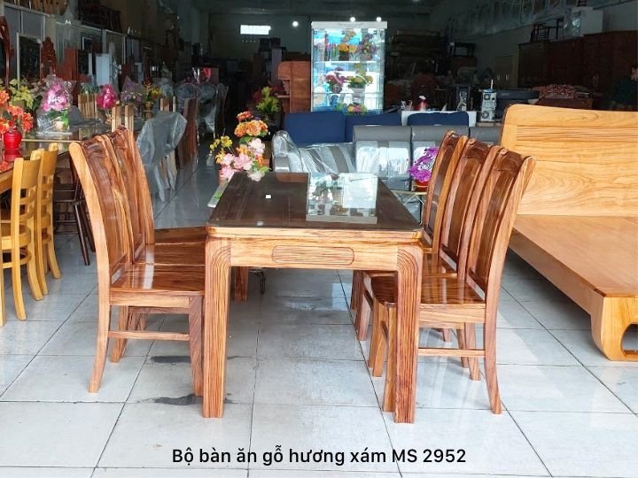 Bàn ăn gỗ 6 ghế cao cấp