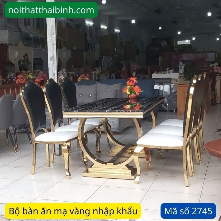 Bộ bàn ăn mặt đá 6 ghế Bộ bàn ăn mặt đá 6 ghế
