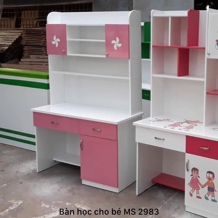 Bàn học cho bé có kệ sách