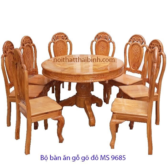 Bộ bàn ăn gỗ gõ đỏ