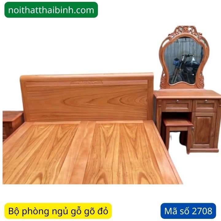 Bộ phòng ngủ gỗ gõ đỏ