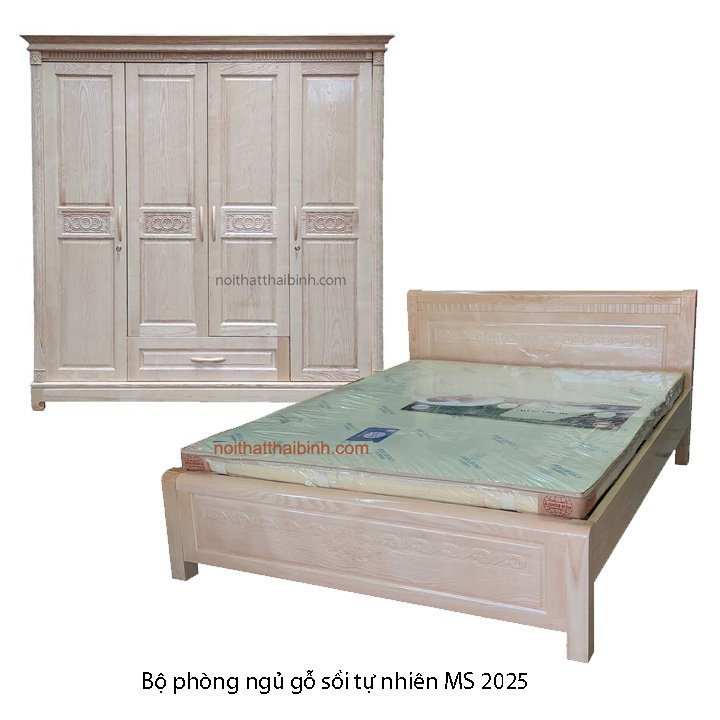 Giường tủ gỗ sồi