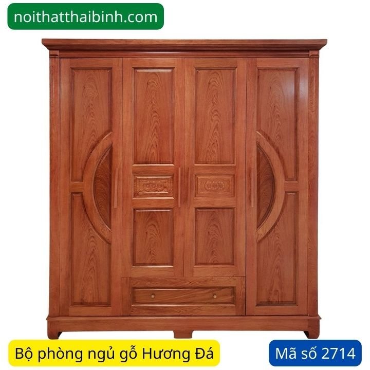 Tủ áo phòng ngủ gỗ Hương Đá