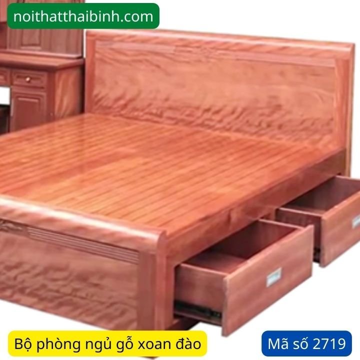 Trọn bộ phòng ngủ gỗ xoan đào MS 2719