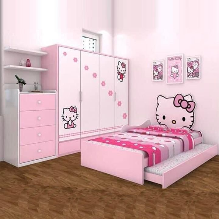 Nơi bán bộ phòng ngủ màu hồng Hello Kitty Nơi bán bộ phòng ngủ màu hồng Hello Kitty