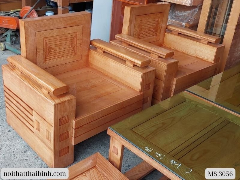 Bộ salon gỗ sồi tự nhiên