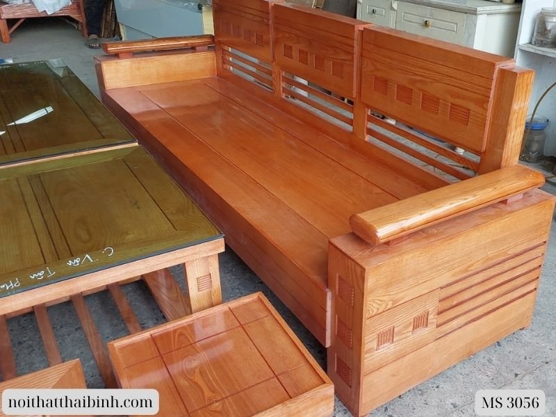 Bộ salon gỗ sồi tự nhiên
