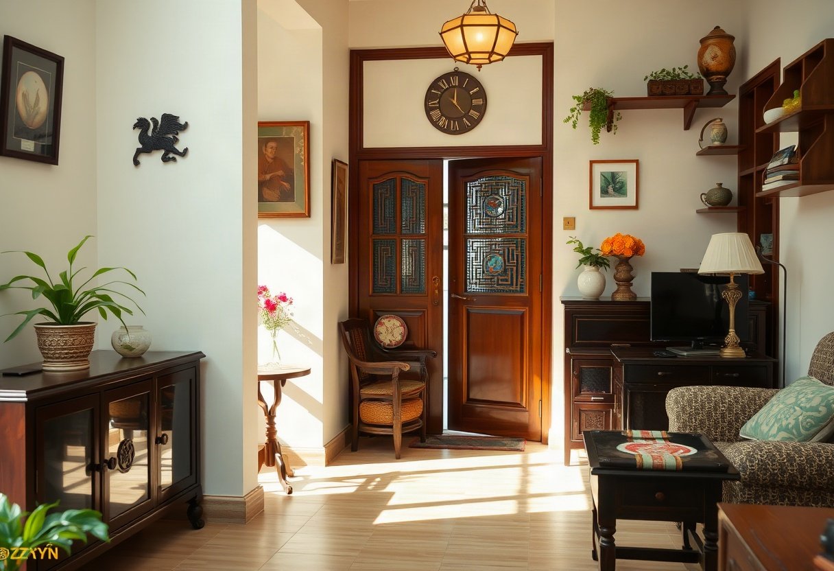Bố trí nội thất gần cửa chính