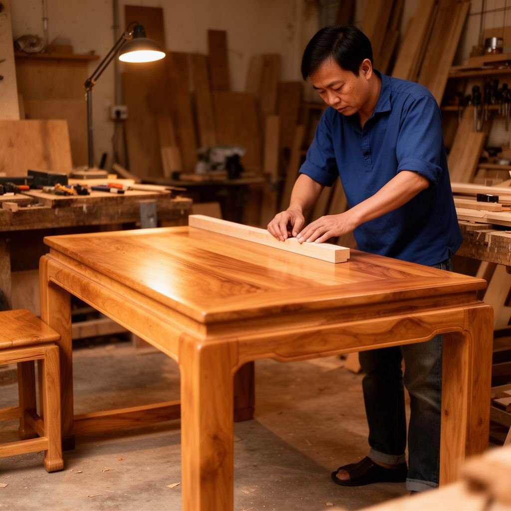 Mẹo làm mới bàn ghế gỗ nhanh chóng - Đồ Gỗ Thái Bình