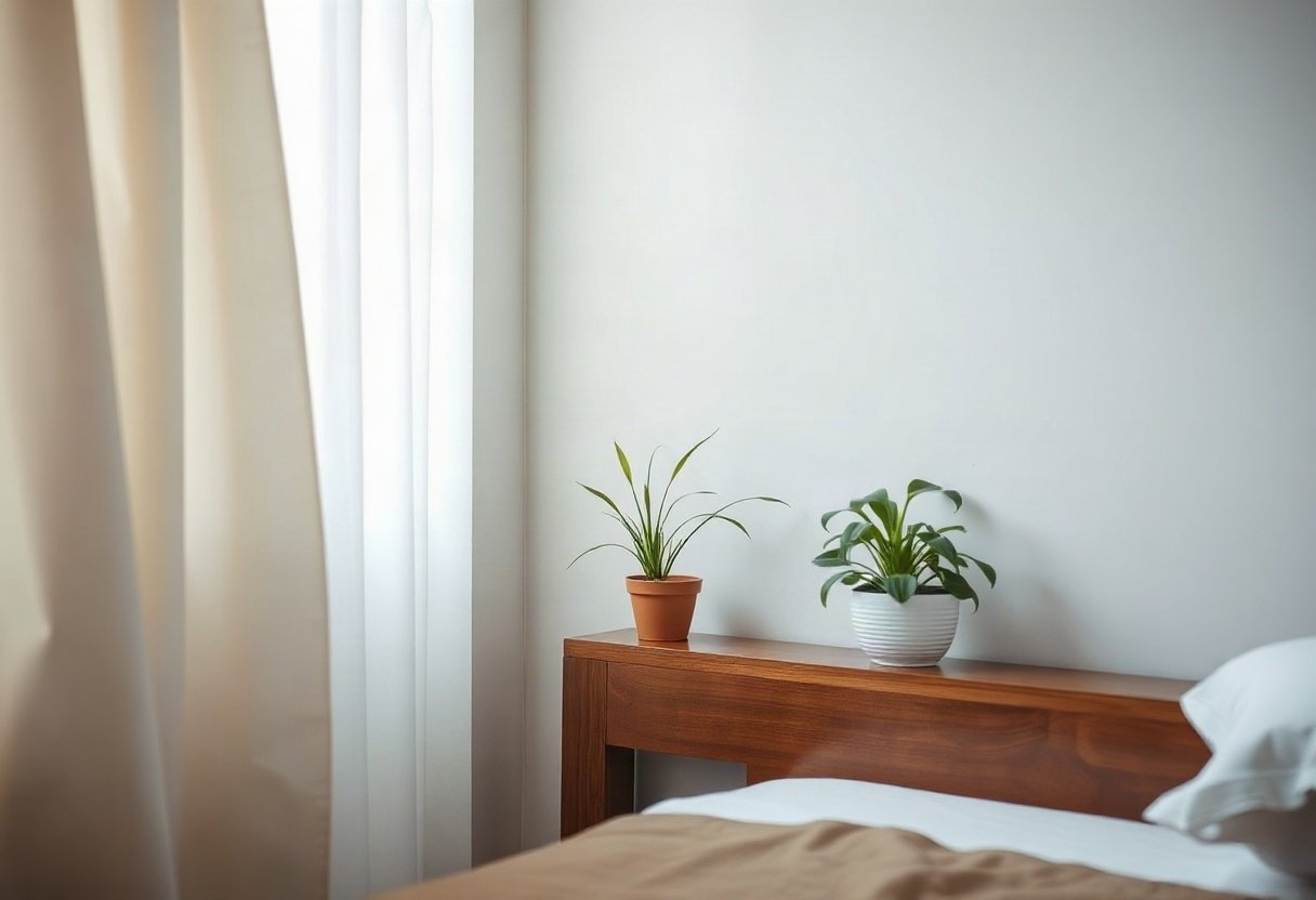 Cây xanh trong phòng ngủ