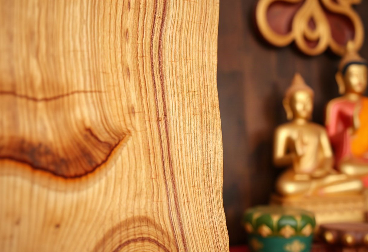 Chất liệu gỗ tự nhiên cho bàn thờ Phật