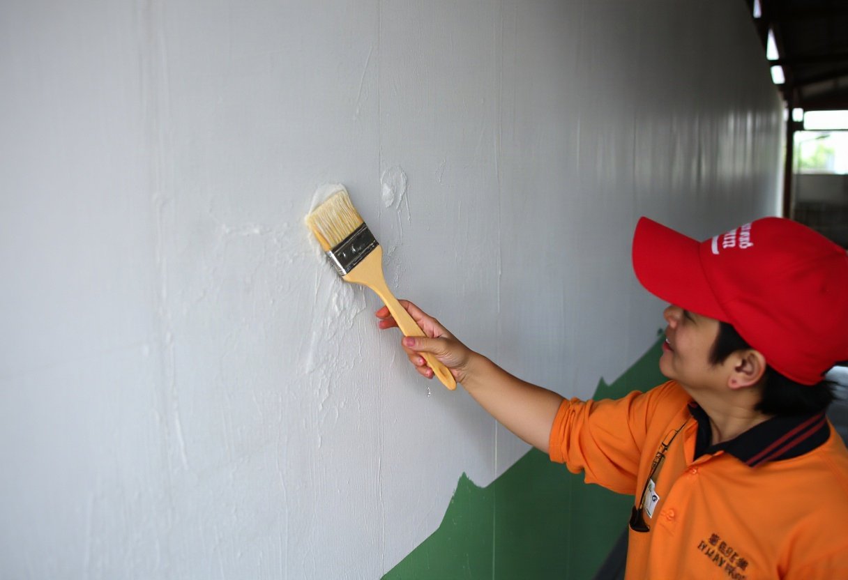 Chuẩn bị bề mặt tường sẵn sàng trước khi sơn